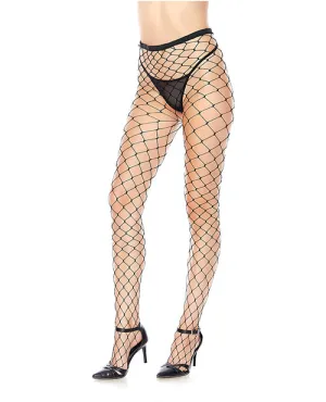 Black Large Fence Net Pantyhose One Size