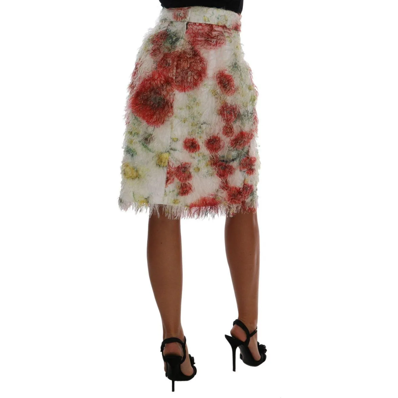 Dolce & Gabbana Elegant Floral High-Waist Pencil Skirt