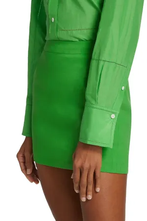 Frame - Mini Skirt in Bright Peridot