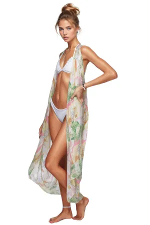 Free Spirit Multi Wear Coverup  in World Traveler Print in Yellow