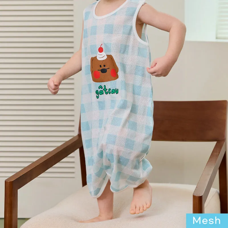 Kids Cotton Cool Mesh Sleeping Vest - Chocopong