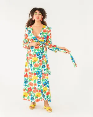 Large Bright Floral Dress