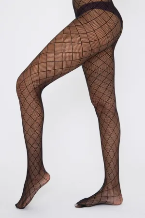 Oversized Fishnet Tights in Black